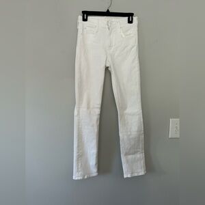 MOTHER The mid rise dazzler ankle jeans white size 25